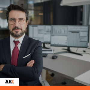 Mężczyzna w stroju biznesowym trzymający dokumenty, symbolizujący analizę ulg podatkowych i doradztwo finansowe.